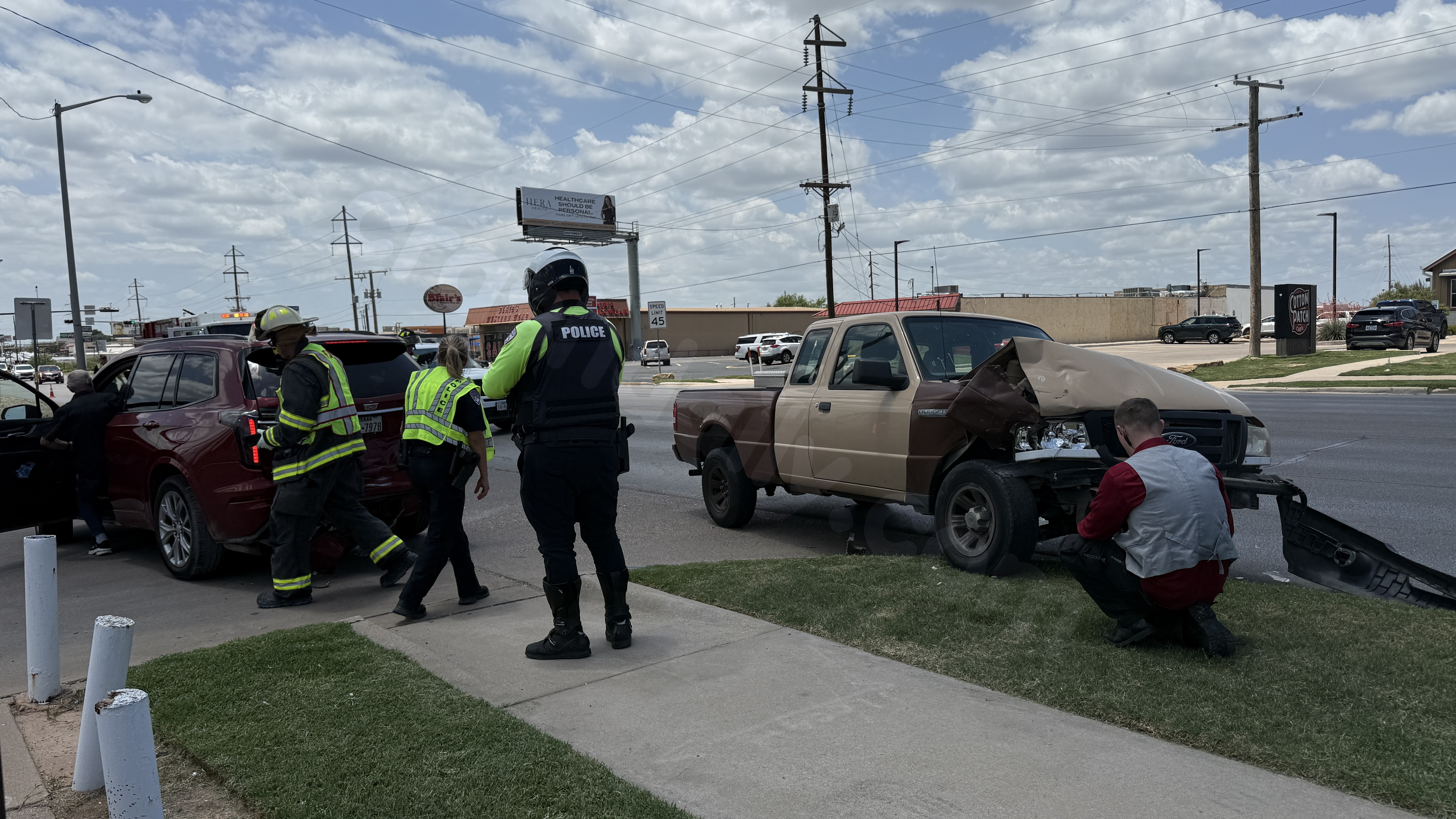 Accident on Sherwood Way due to rear-end collision