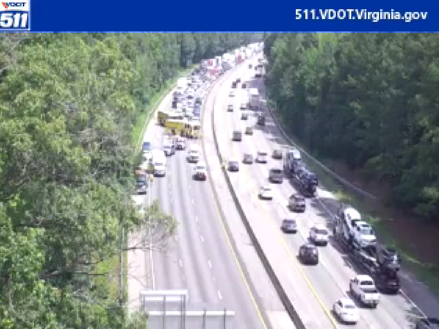 I-95 South in Chesterfield Fully Closed After Multi-Vehicle Accident