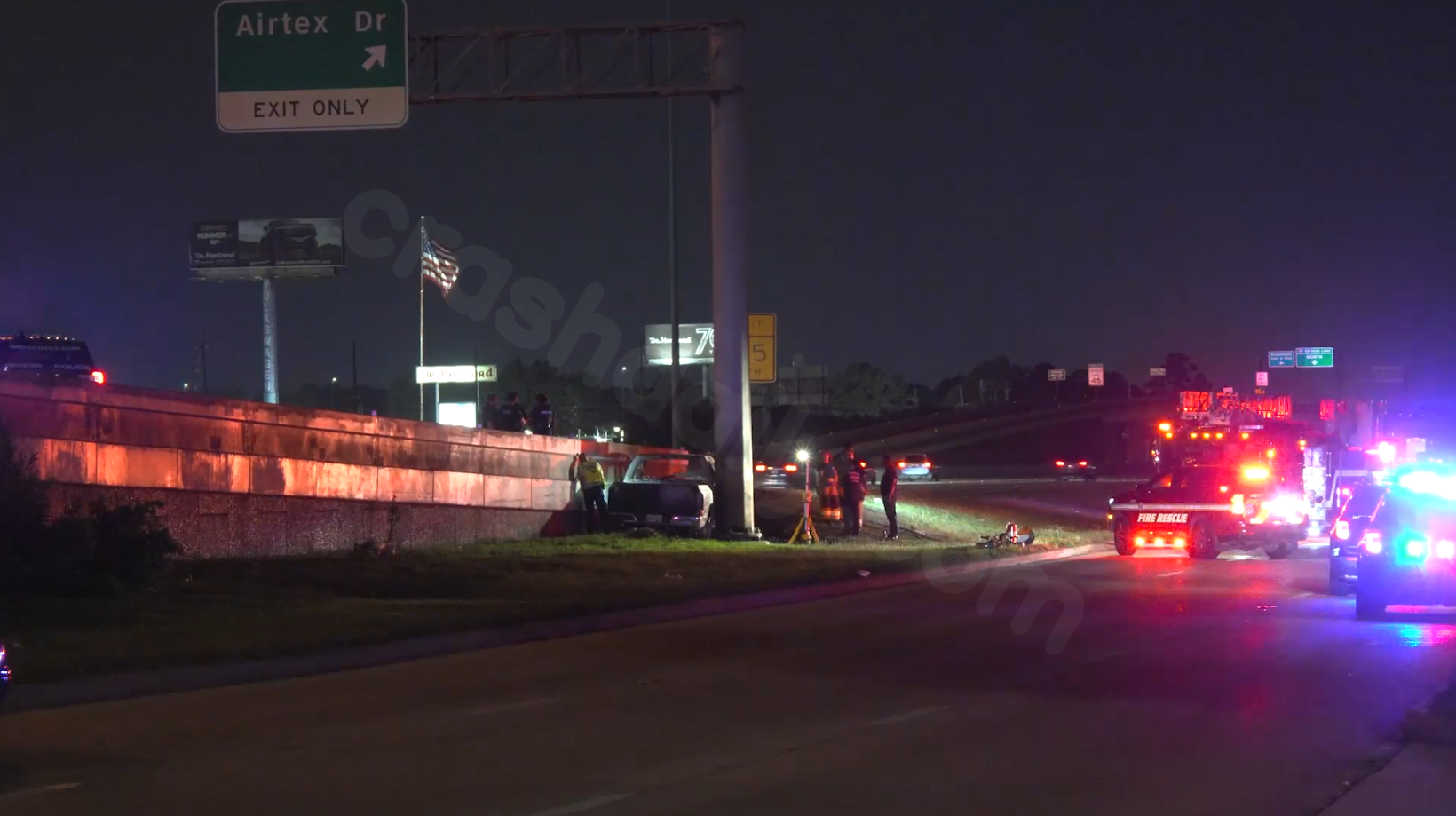 Fatal North Freeway crash results in death following vehicle ignition.
