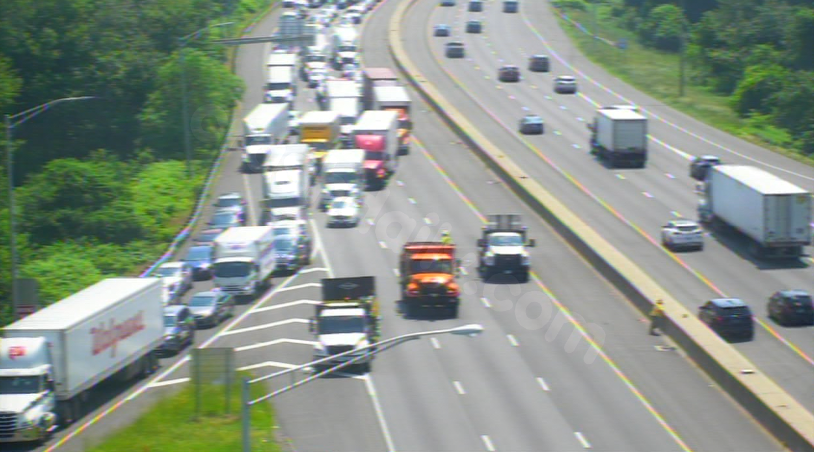 Motorcycle accident on I-95 in Milford leads to traffic congestion spanning 6+ miles.