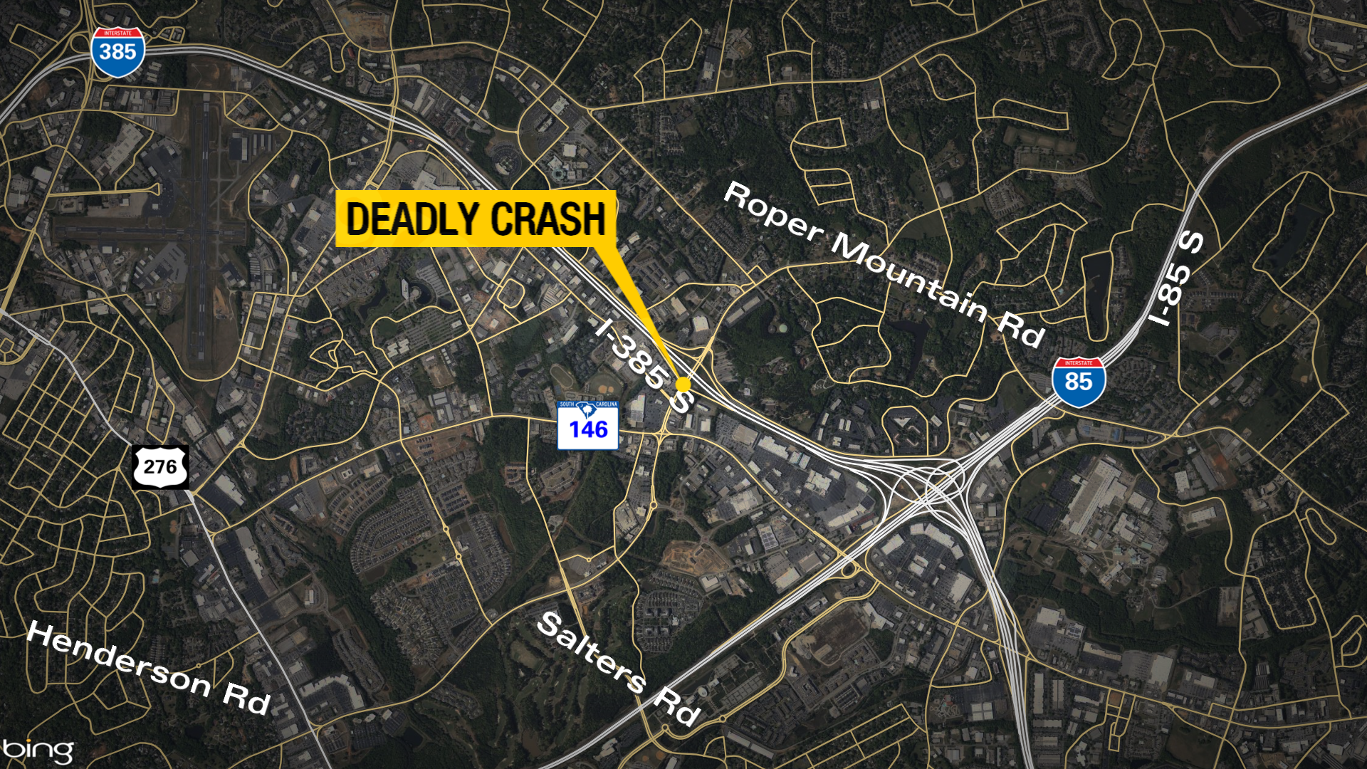 Fatal accident with dump truck on I-385 in Greenville Co.