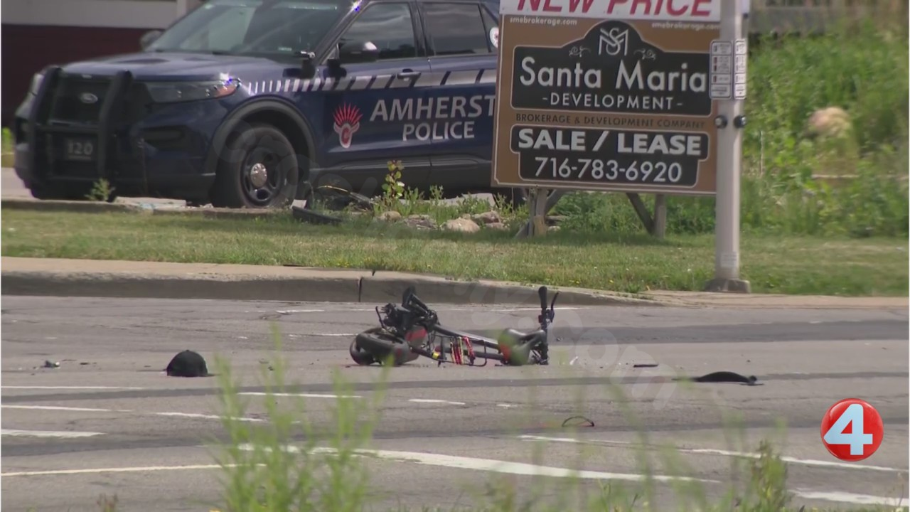 Amherst intersection closed after e-bike, car collision