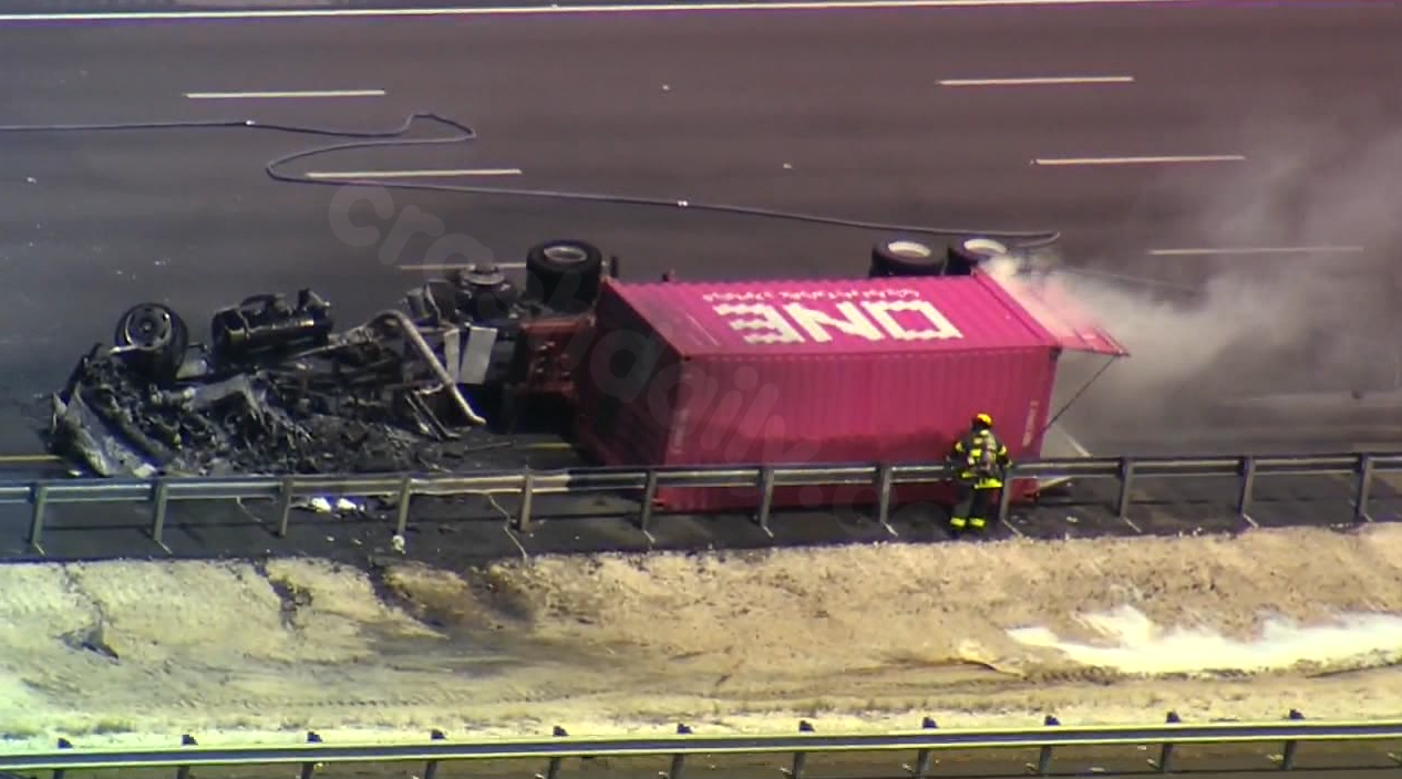 Update on I-4 closure: All lanes near ChampionsGate now open following semi truck crash and fertilizer spill