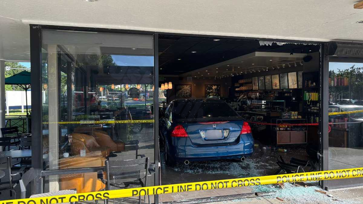 Car crashes into Starbucks in Sacramento, causing injuries, according to police