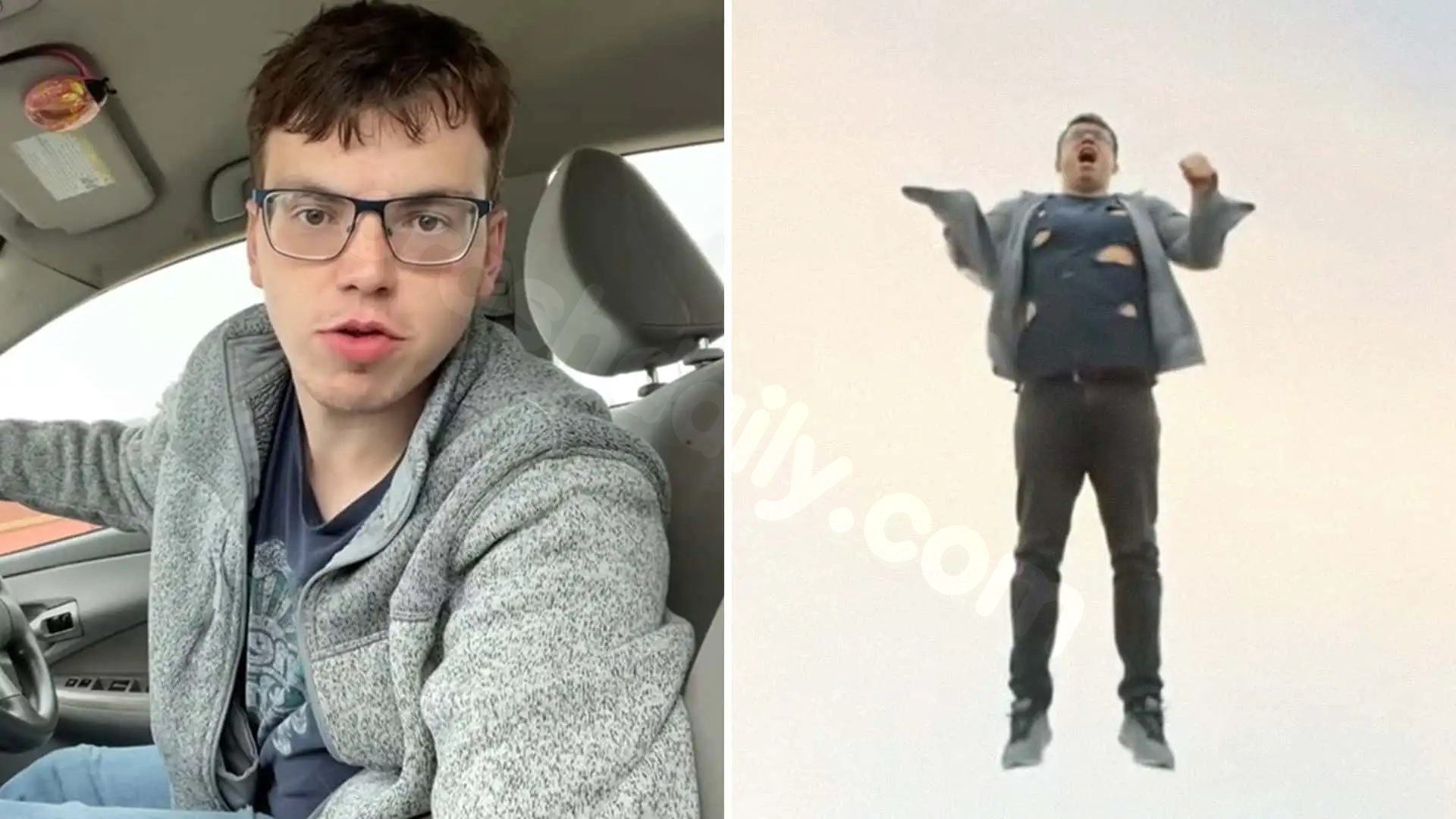 Man Requests internet to fake car accident on video to miss work; successful trend