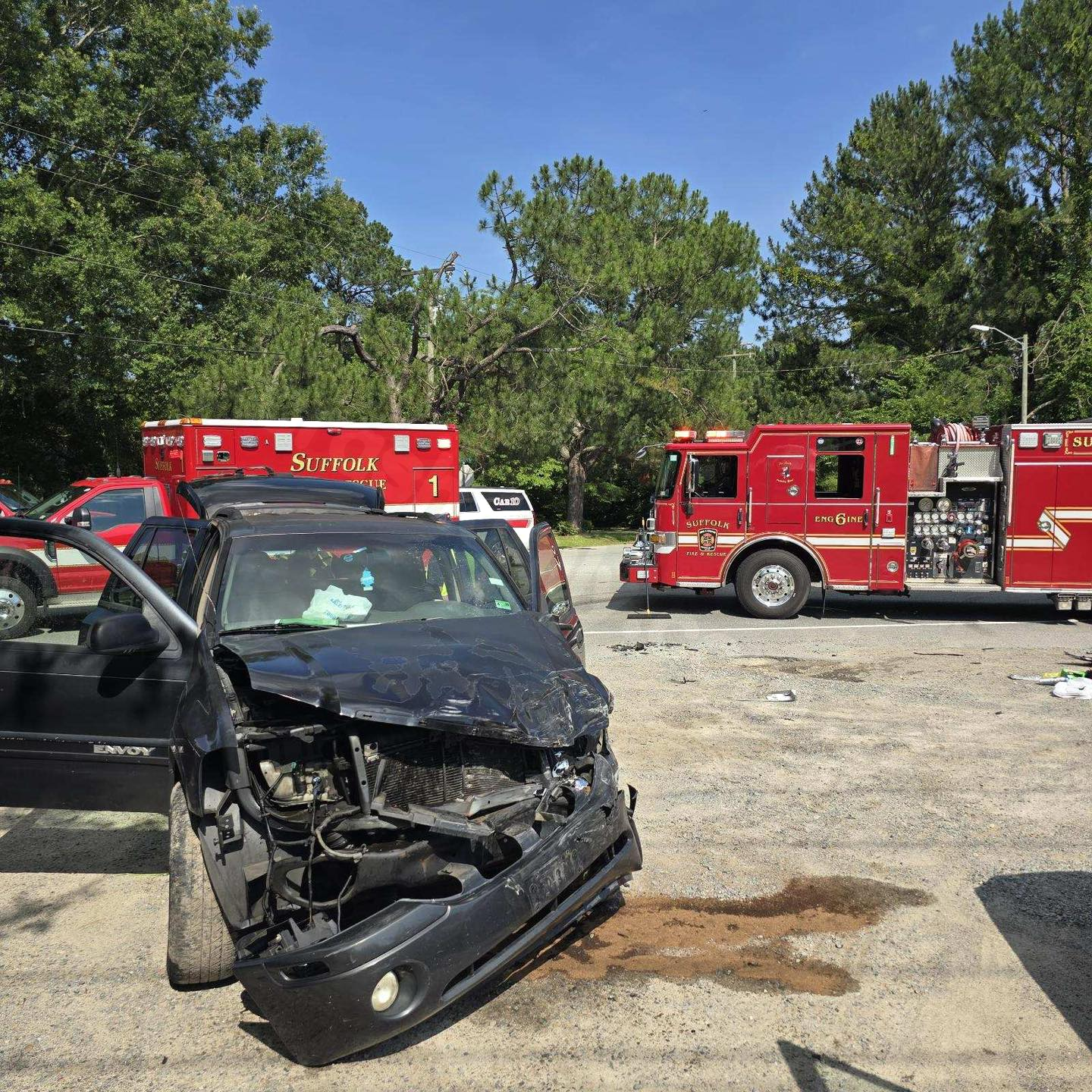 Four people hurt in two-car accident on VA-10 in Suffolk