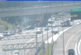 I-64 gridlock due to multi-car crash