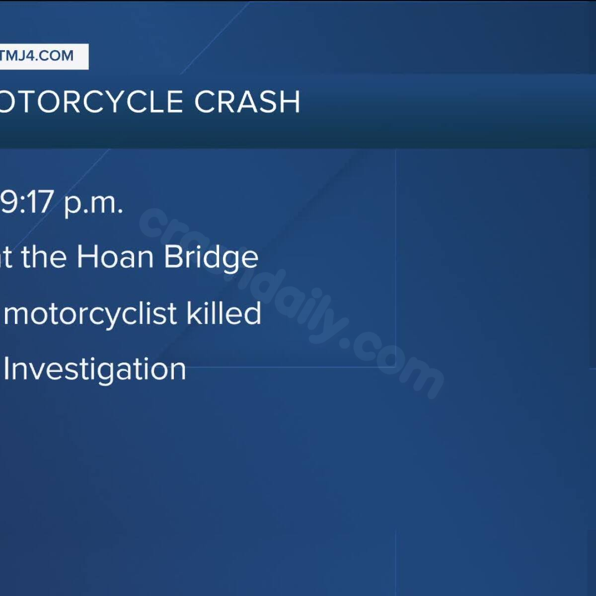 Fatal motorcycle accident on I-794 at Hoan Bridge in Milwaukee