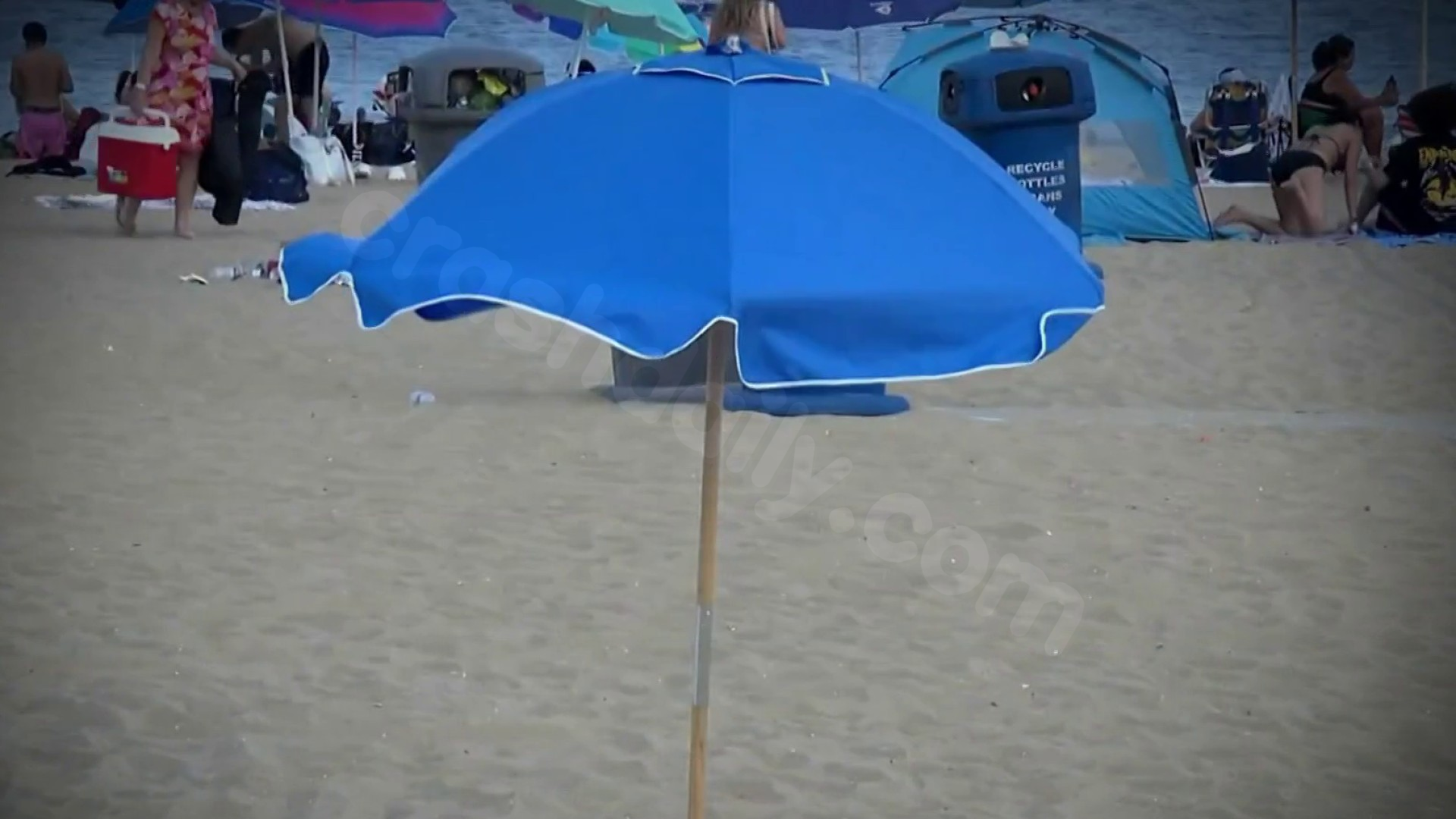 Beachgoers cautioned on umbrella safety following unexpected incident in New Jersey.