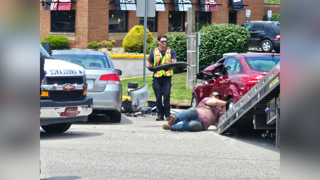 Two individuals taken to hospital following car crash on Emily Drive