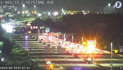 Fatal two-car collision on I-465 in Indianapolis