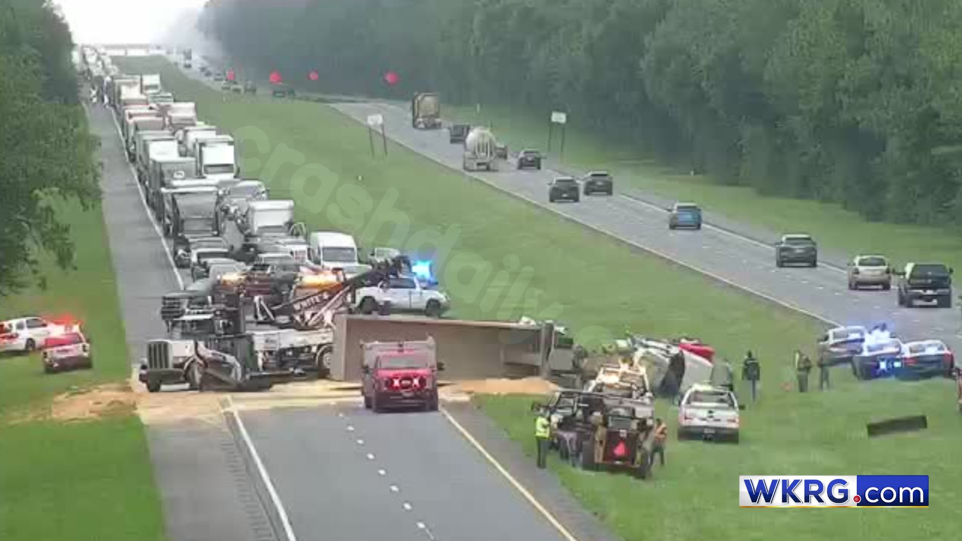 Interstate 10 in Santa Rosa County Blocked by Car Accident