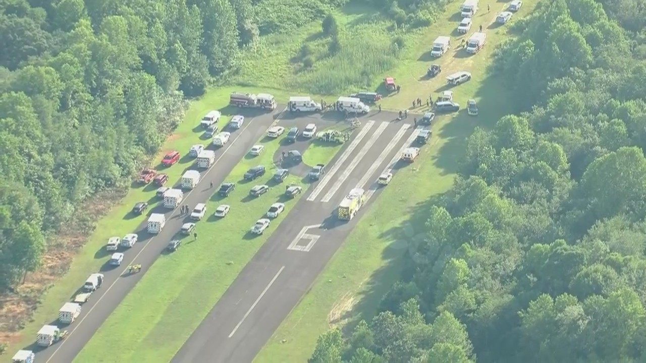 Massive accident as small plane crashes in Gloucester County.