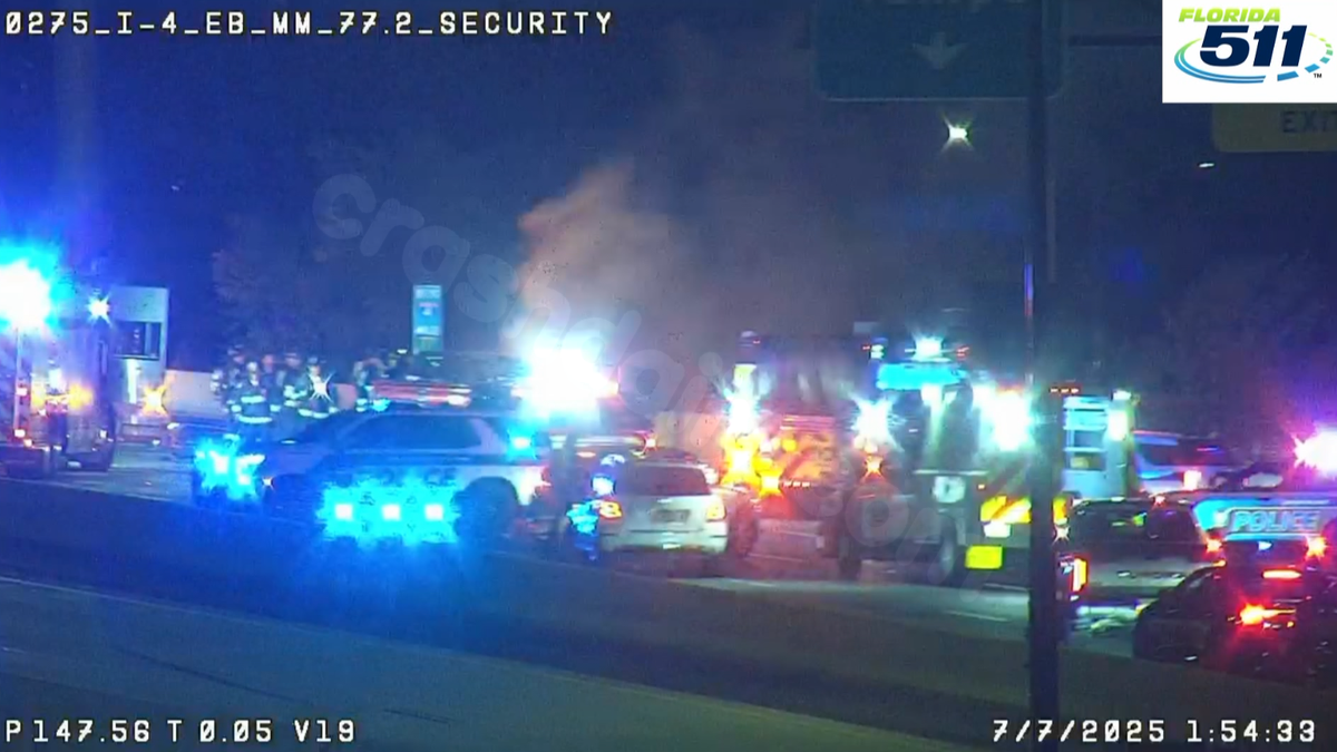 Accident closes section of I-4 in Orlando at Conroy Road