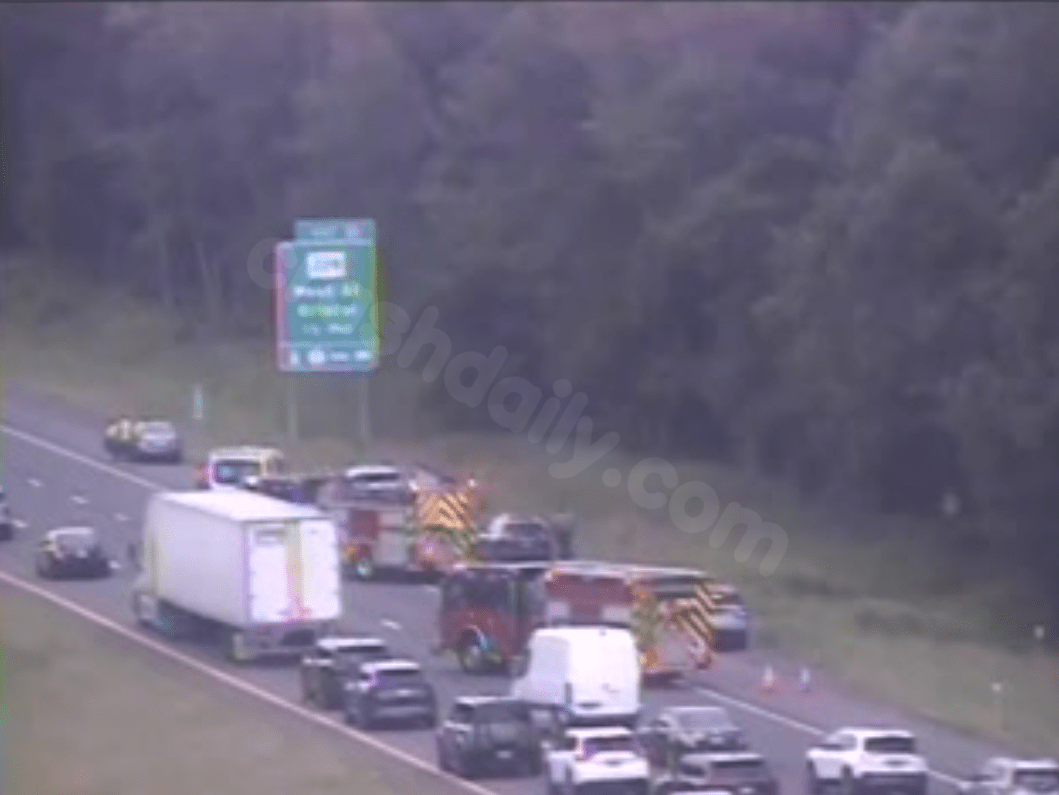 Crash on Interstate 84 in Southington involving Connecticut State Police cruiser