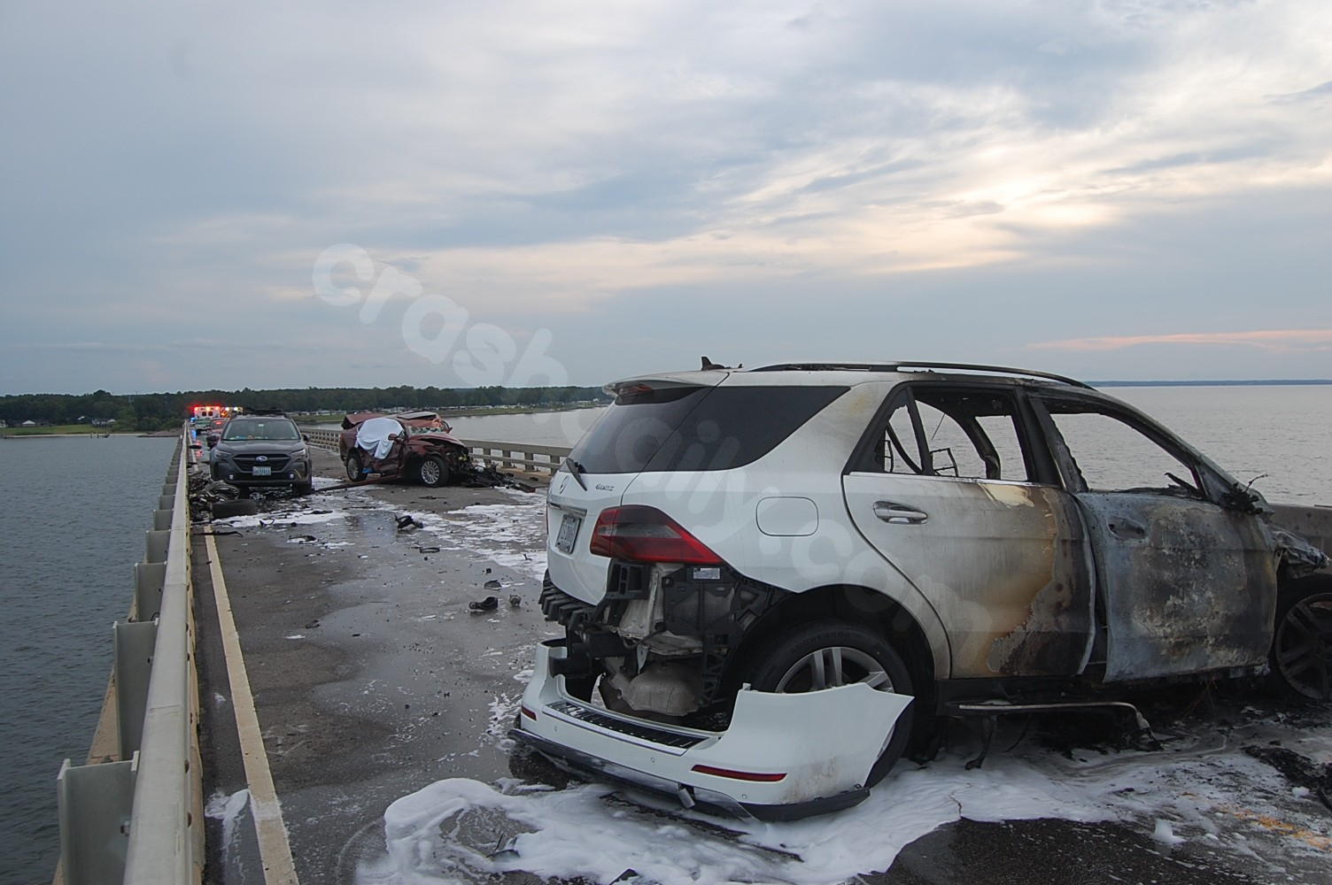 Fatal three-car crash on Norris Bridge in Lancaster County
