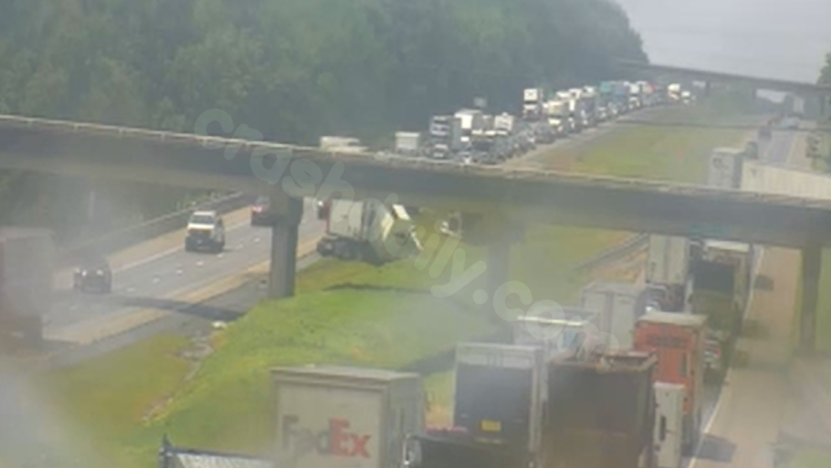 Traffic congestion for miles after I-81 accident in Lebanon County, Pennsylvania.