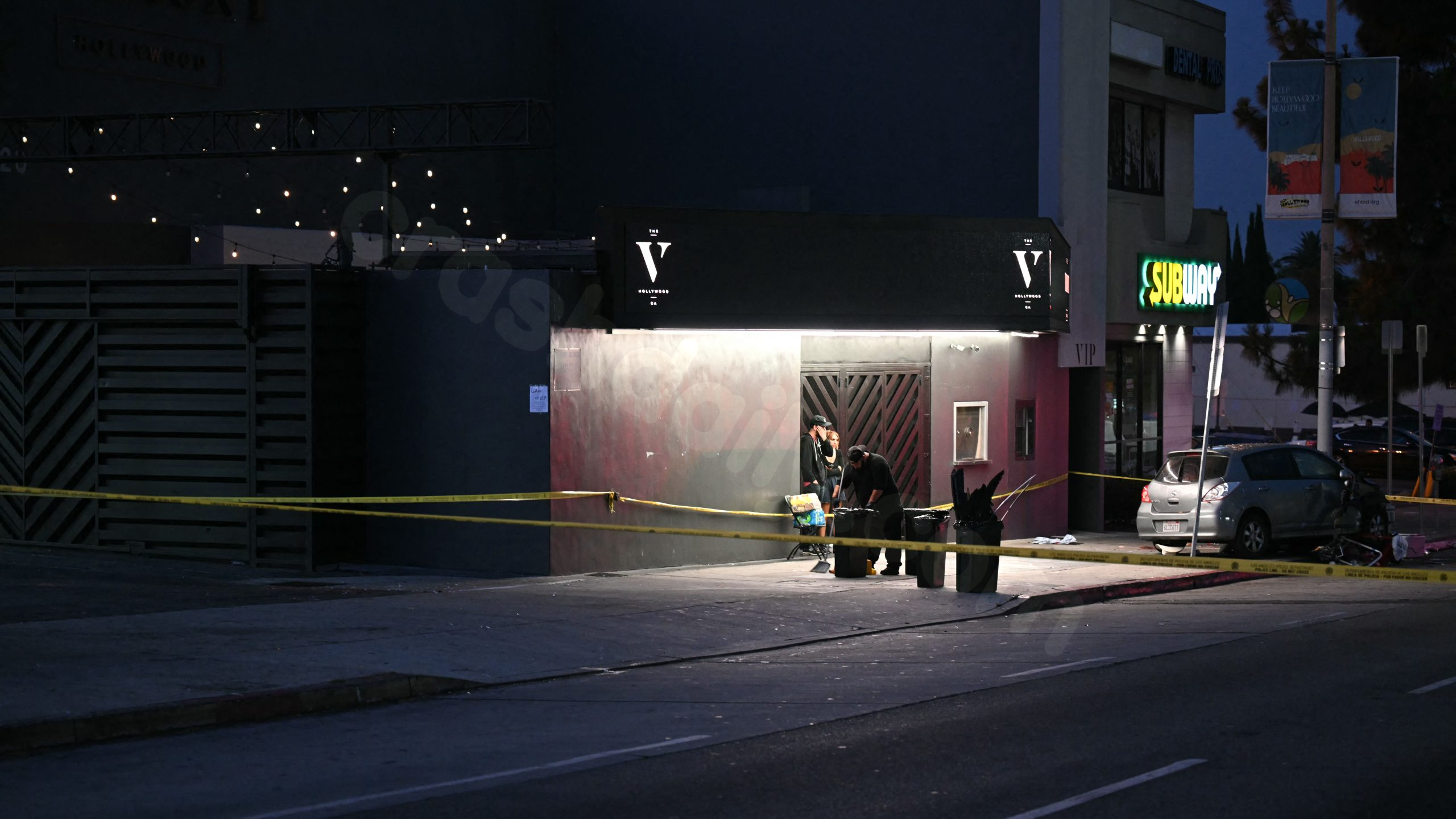 Numerous people hurt in car accident outside club in East Hollywood.