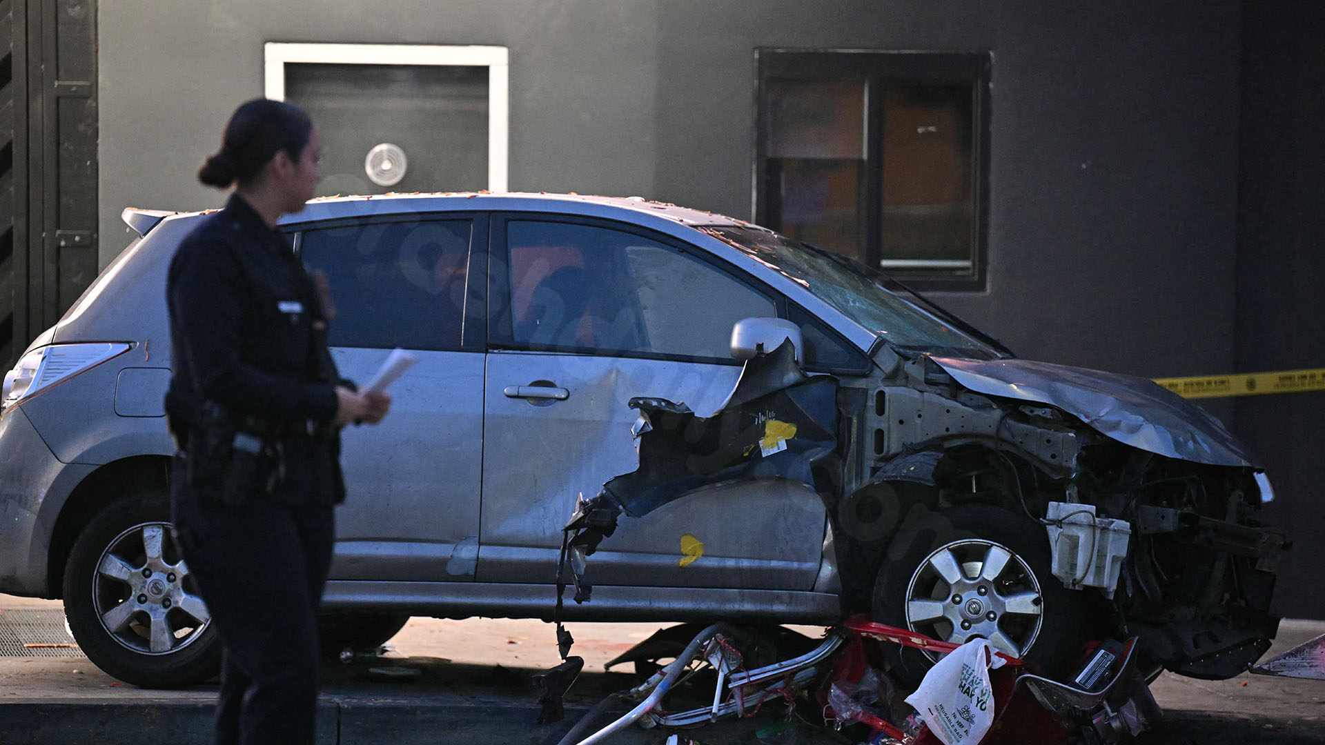 Police suspect driver deliberately drove into crowd in Los Angeles.