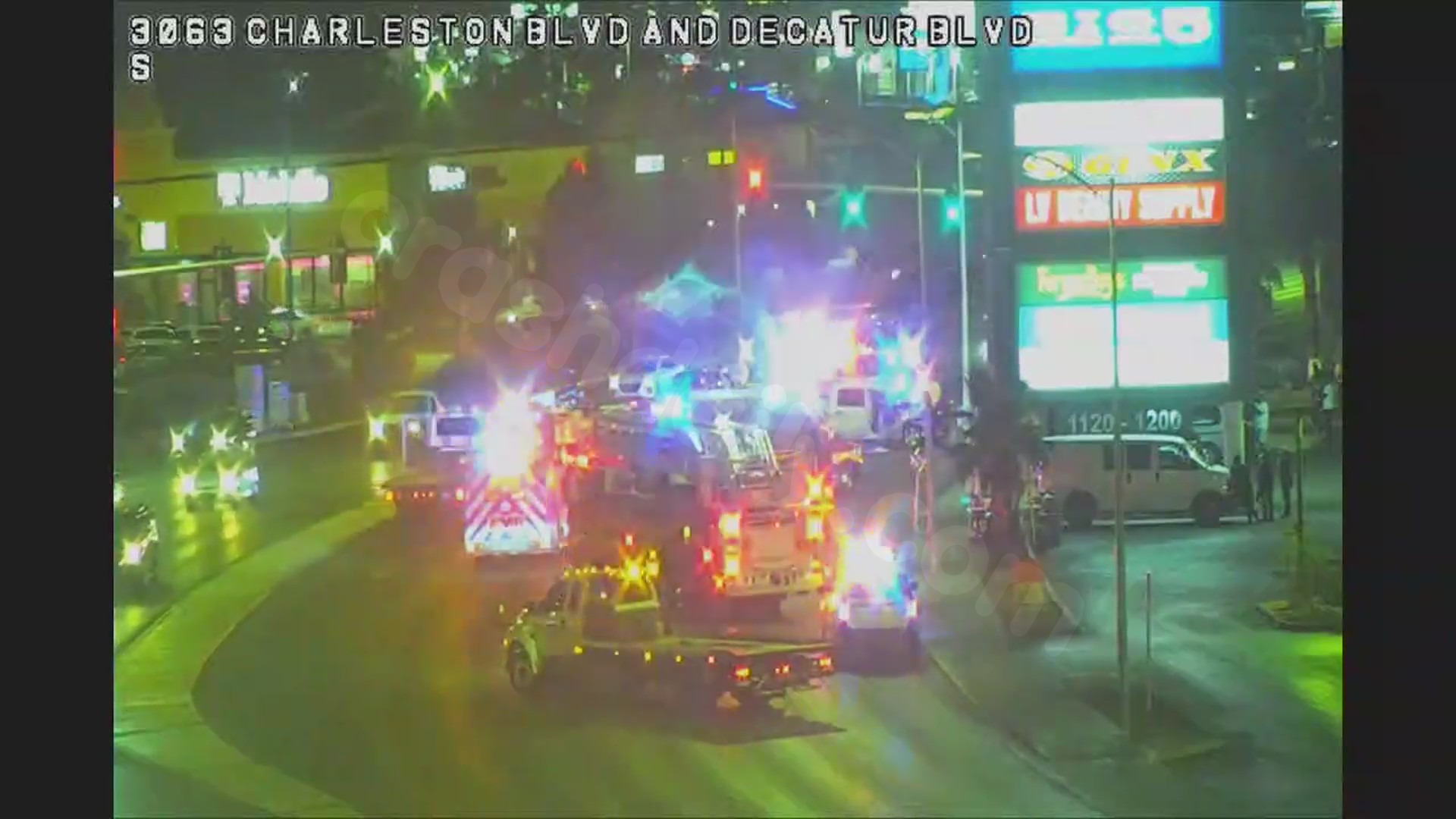 5 injured in multi-car accident shuts down main road in central Las Vegas valley