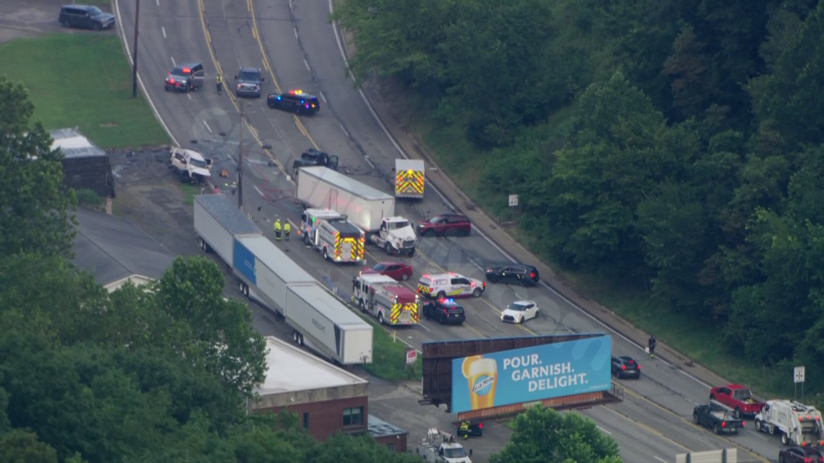 Accident involving multiple vehicles on Route 51 in Jefferson Hills
