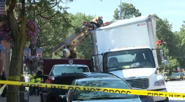 Fatal accident in downtown Willoughby involving person ejected from lift bucket