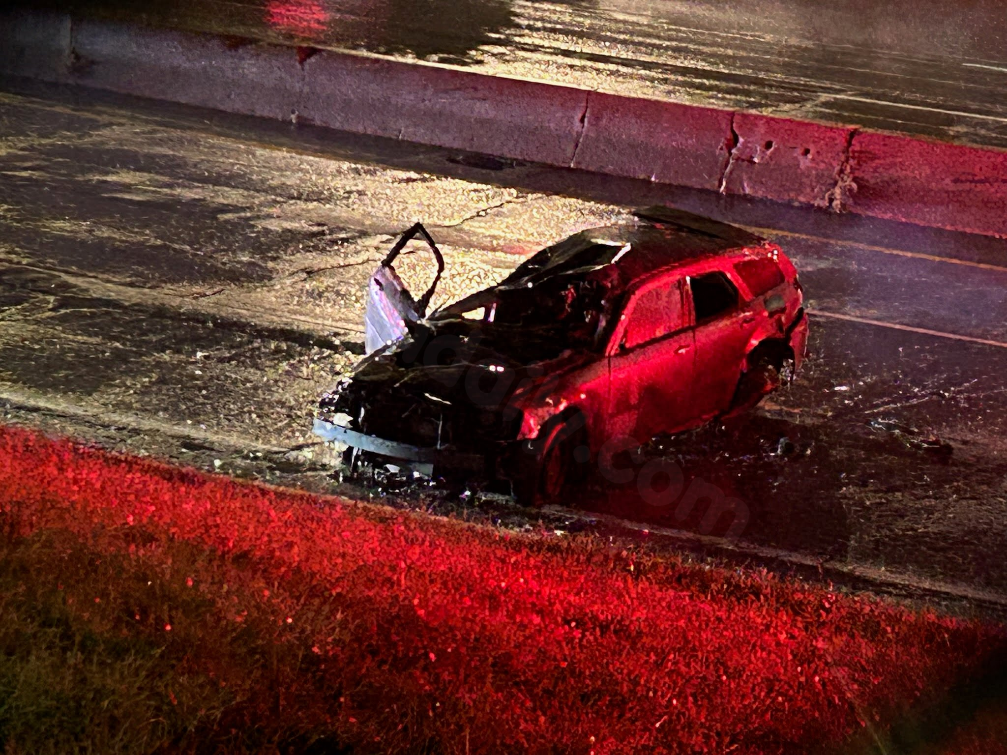 Driver expelled in blazing I-94 collision struck by another vehicle