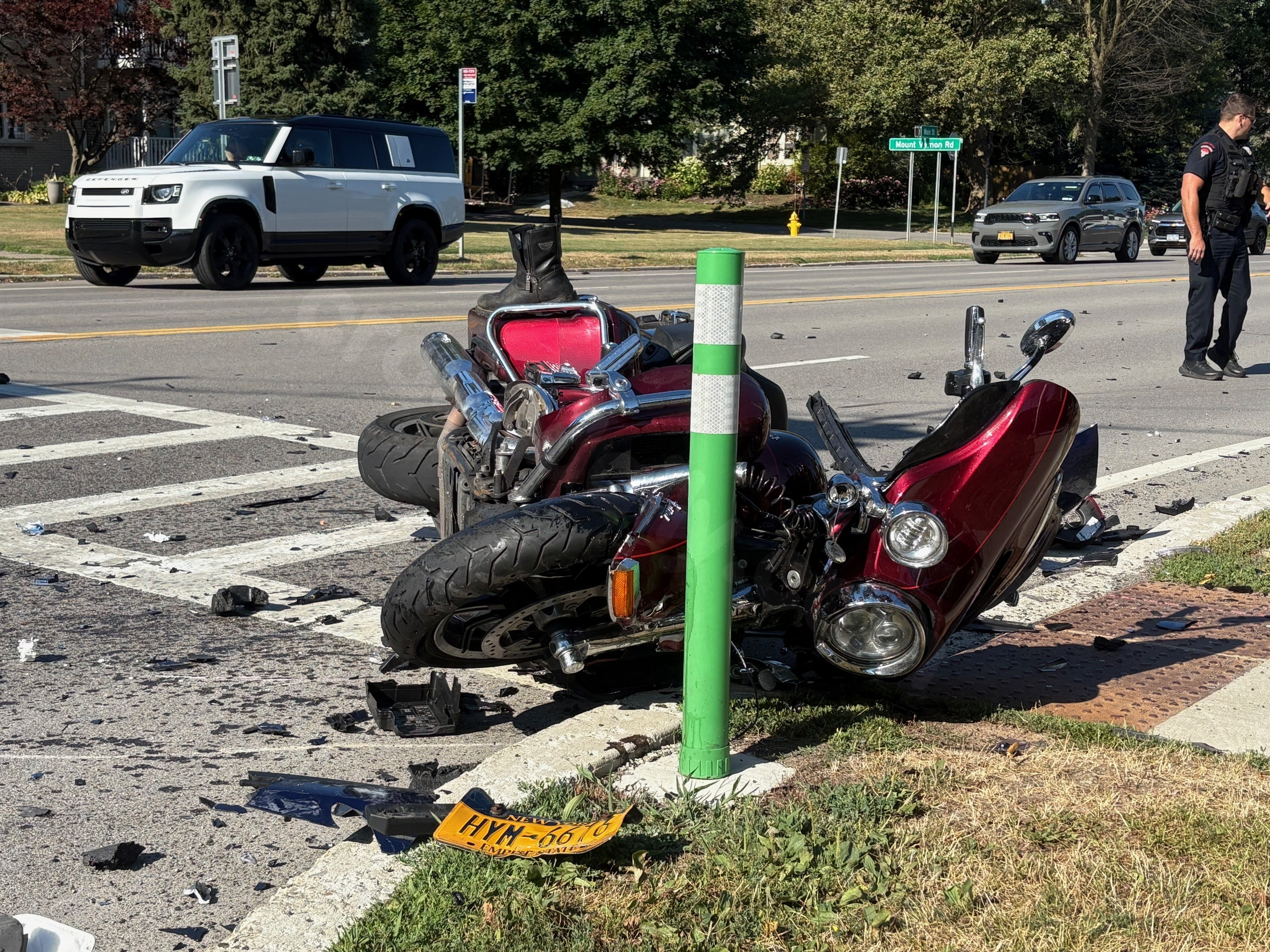 Motorcyclist sustains severe injuries in Amherst accident