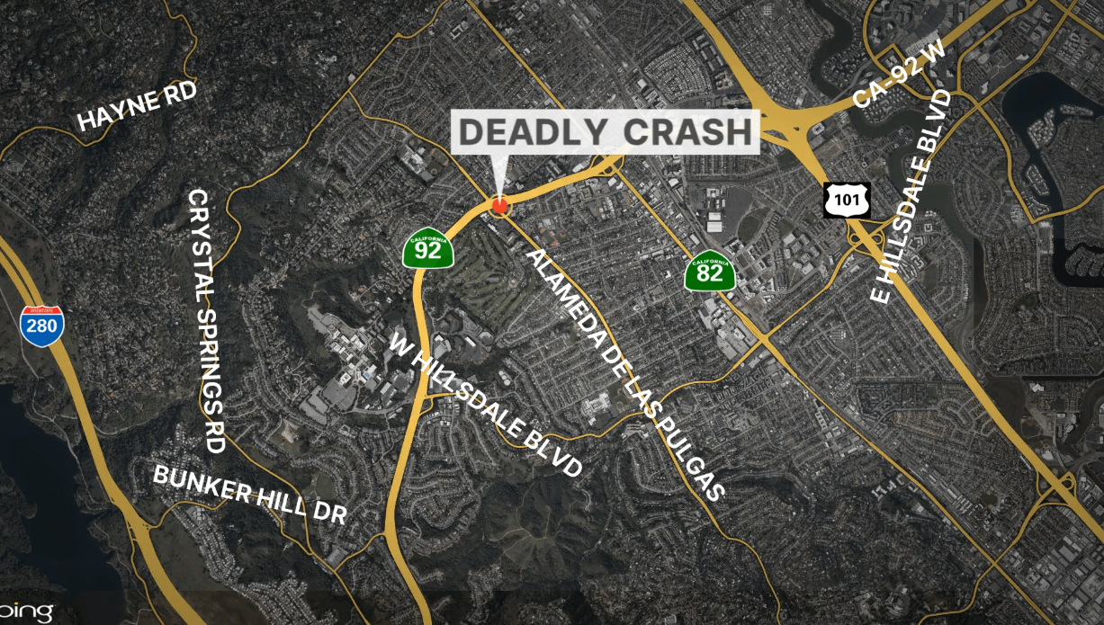 One adult deceased and two children hurt in San Mateo collision.