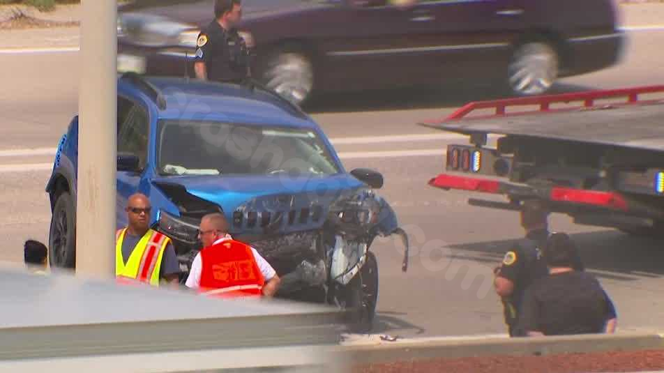 Several individuals hospitalized following collision on Interstate 235