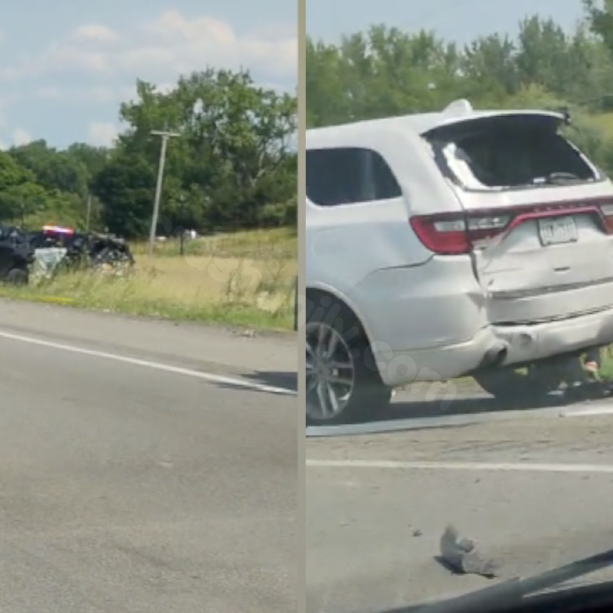 Three-vehicle crash on Skyway involving Buffalo Police car