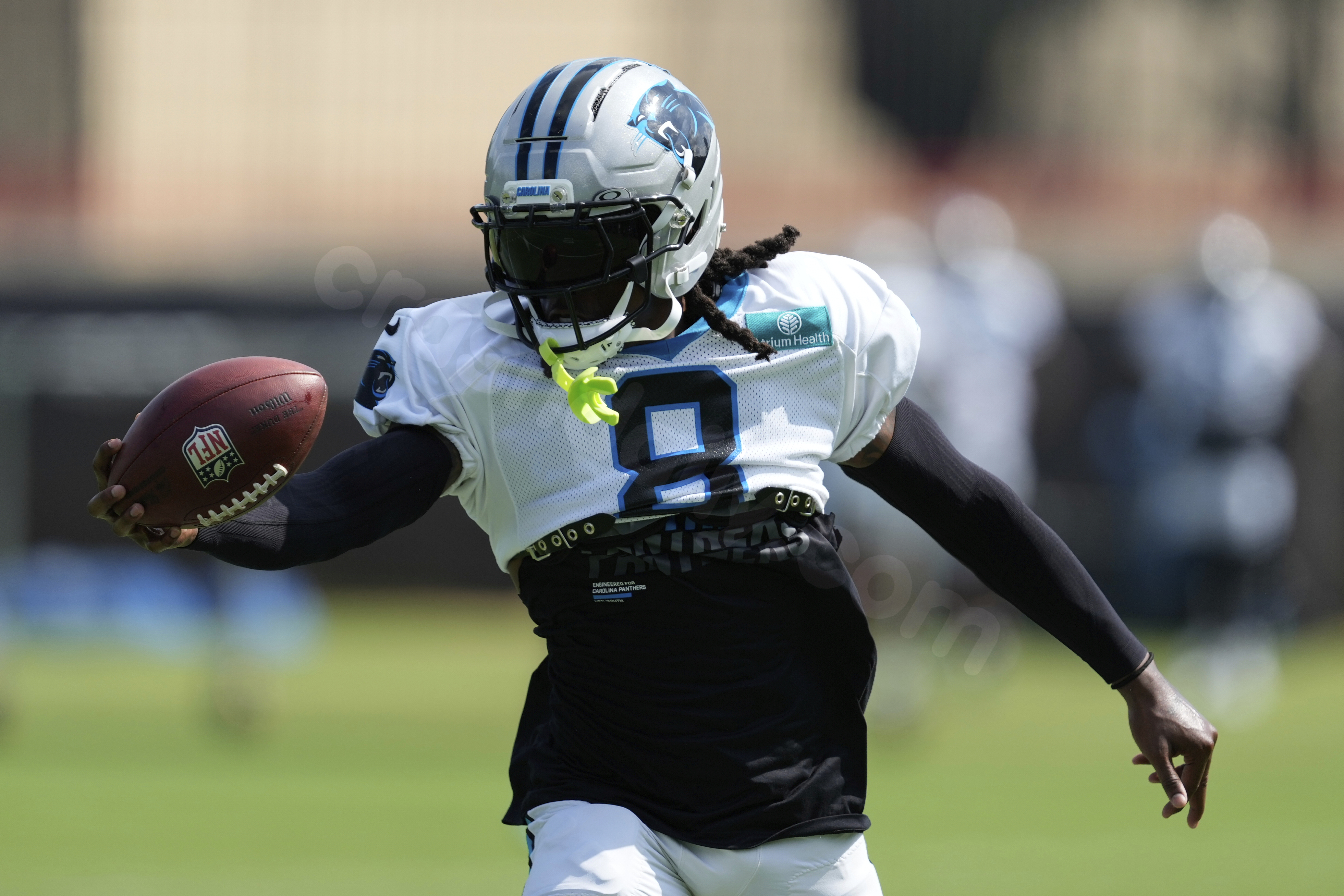 Panthers' Jaycee Horn misses practice after car accident.