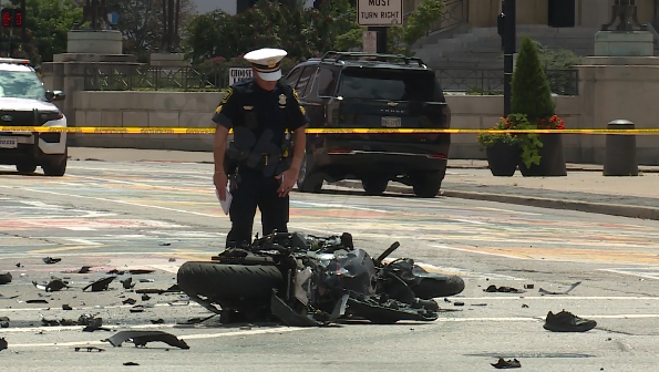 Motorcyclist fatally collides with car in downtown Cincinnati