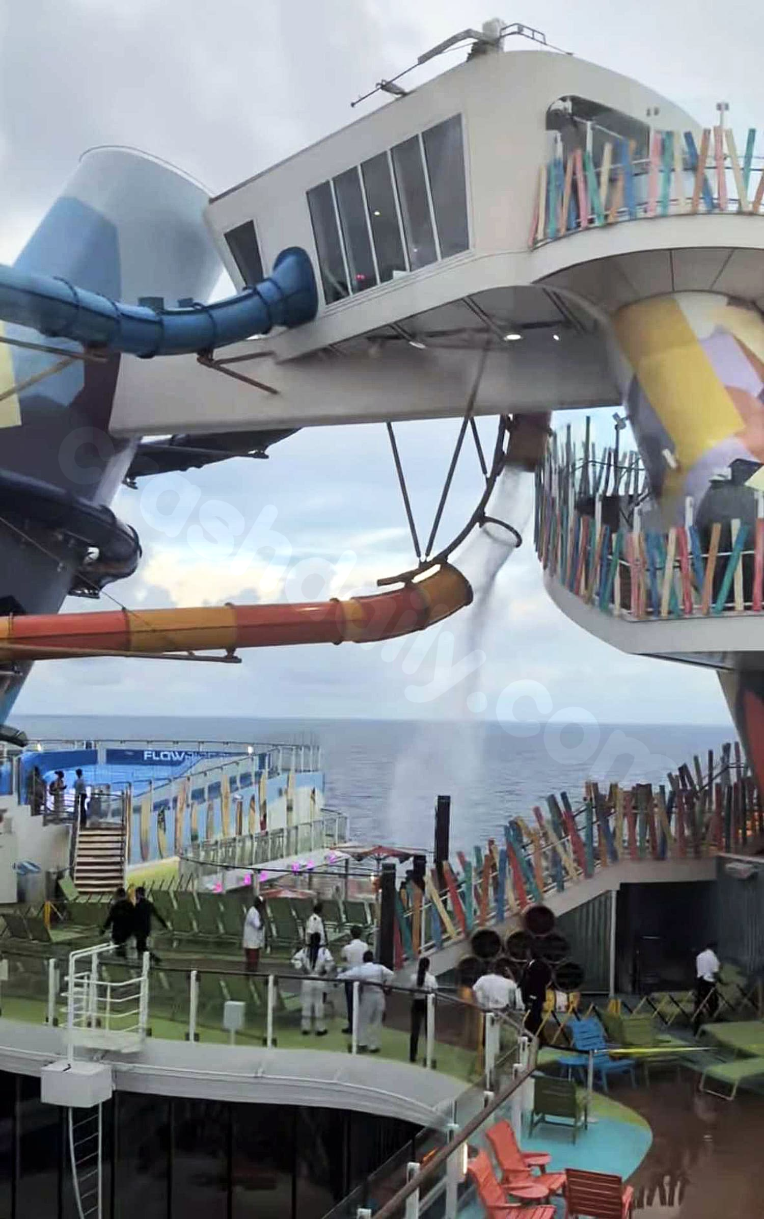 Exclusive interview with witness of accident on Royal Caribbean water slide.