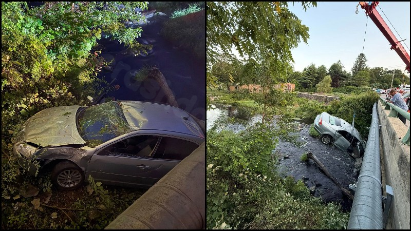 Car recovered from river after Charlestown crash.