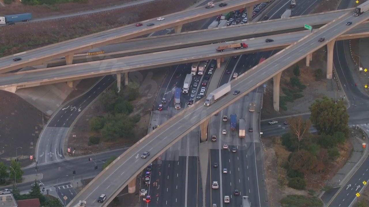 Fatal crash on 60 Freeway: Loose truck tire smashes through car windshield