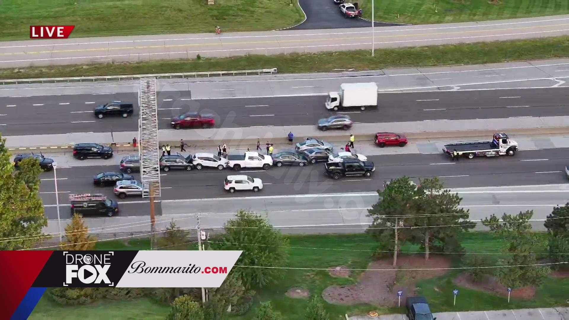 Lanes back in service following 9-vehicle collision on I-270