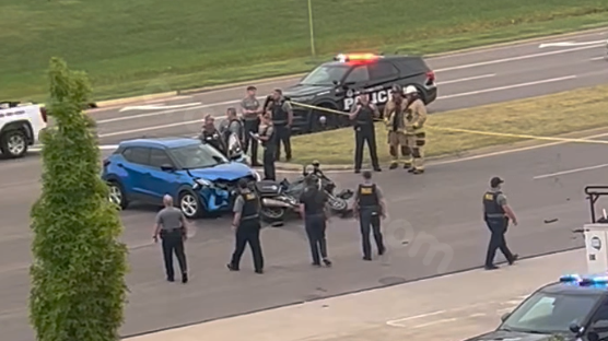 Motorcycle cop hospitalized following collision in NW OKC