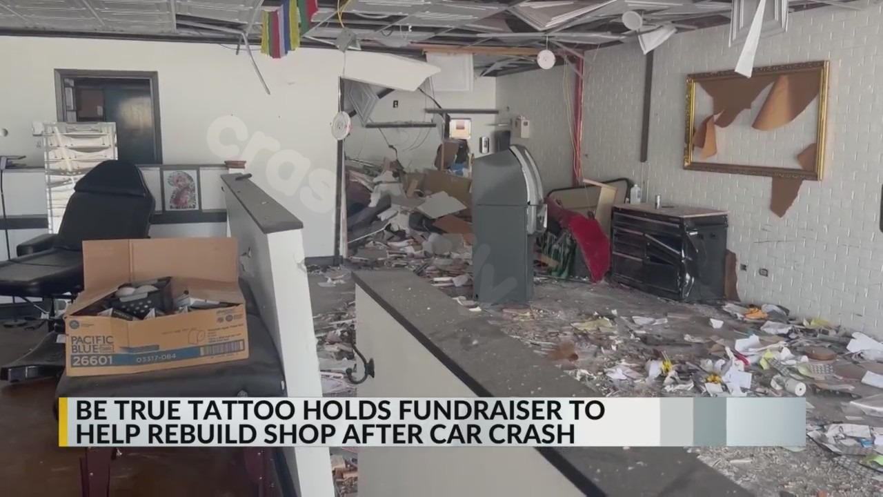 Tattoo parlor organizes event to raise funds for repairs after accident