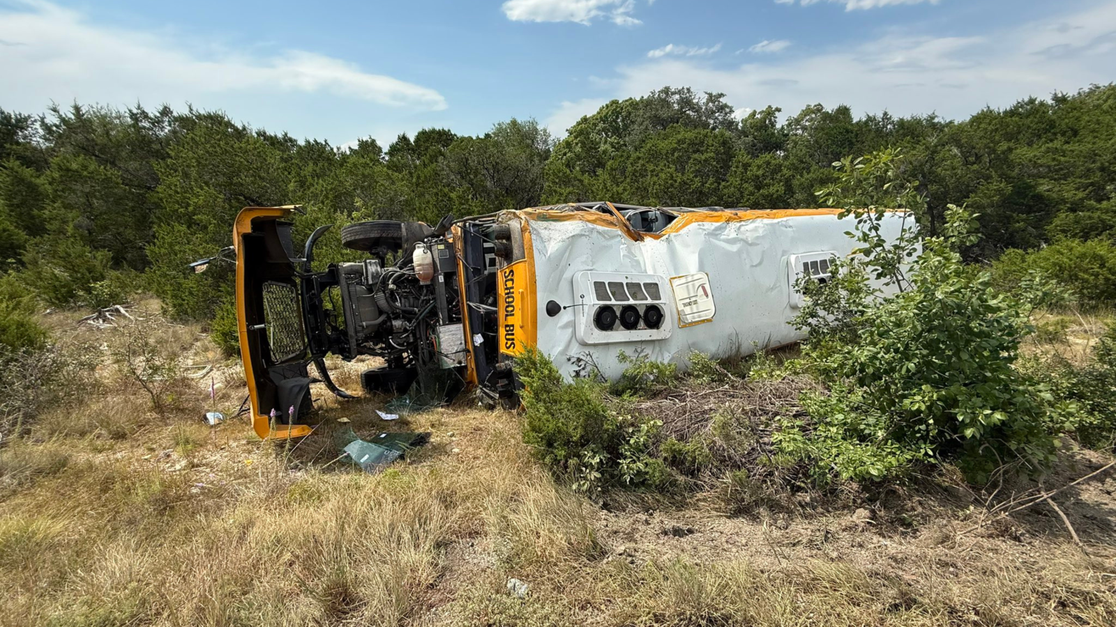 12 Injured in Texas School Bus Rollover