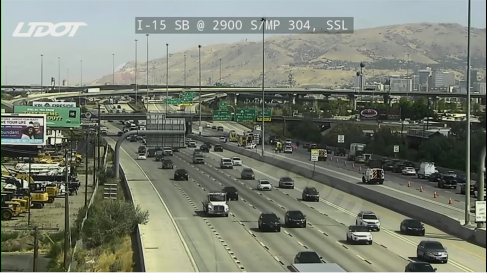 Major accident on northbound I-15 in Salt Lake City, one person taken to hospital with minor injuries