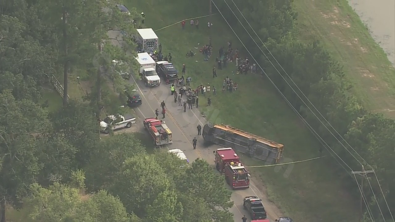 Second crash on FM 1010 involves Cleveland ISD school bus