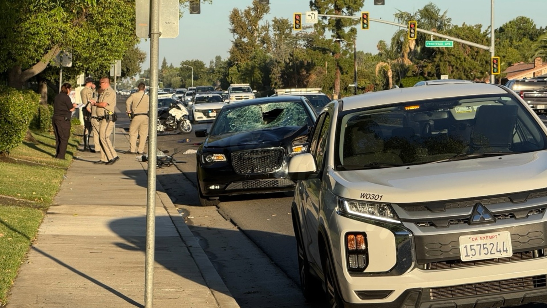 Fatal crash involving bicyclist at Olive Dr and Fruitvale Ave