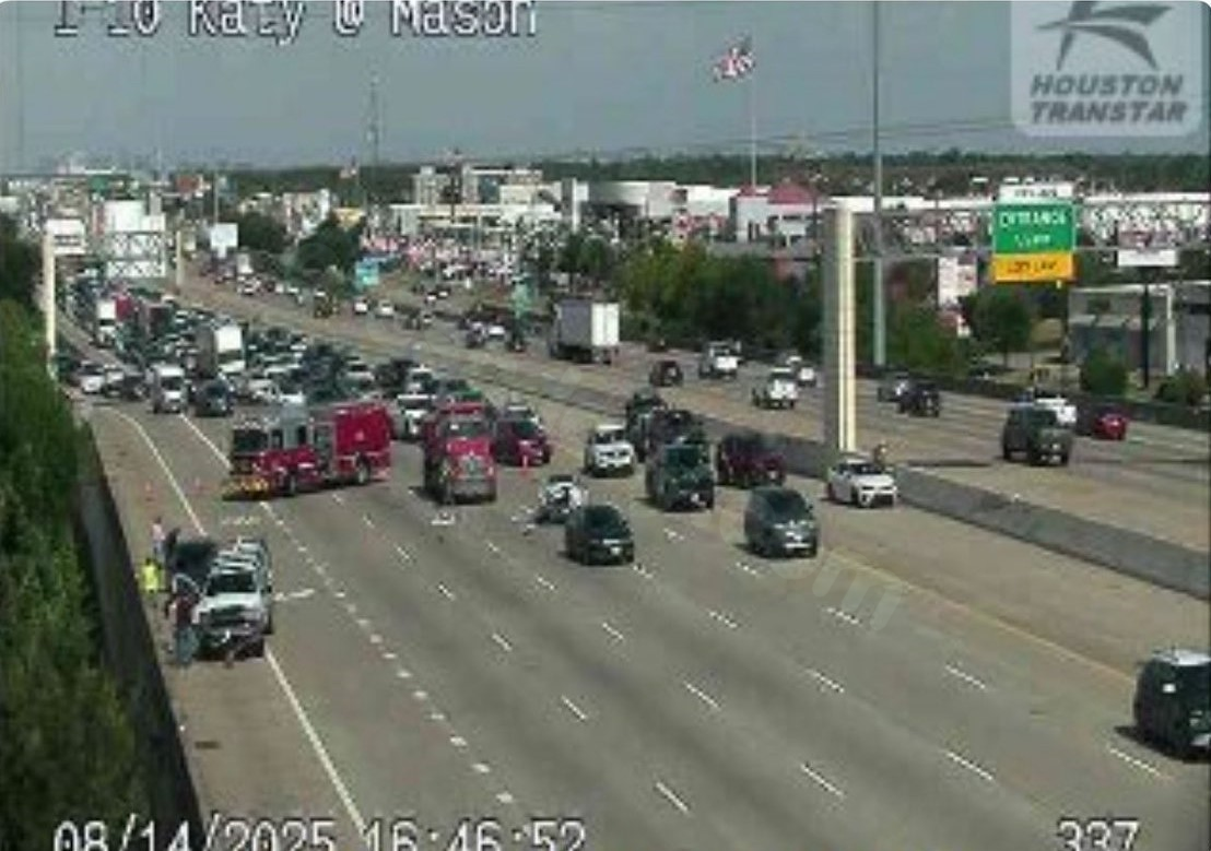 Katy Freeway Reopens after Multi-Vehicle Accident