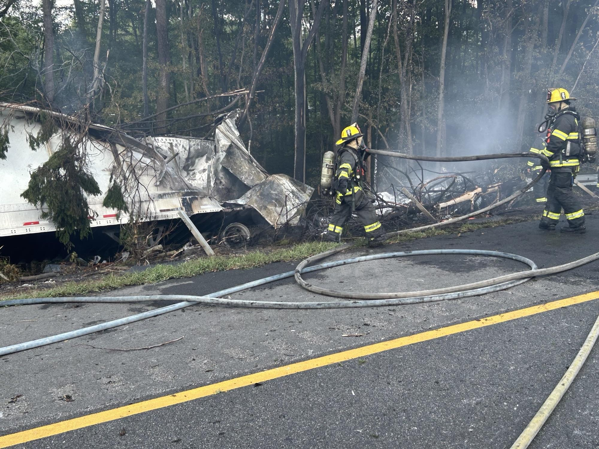 Truck crash on I-295 in Hanover leaves driver in hospital