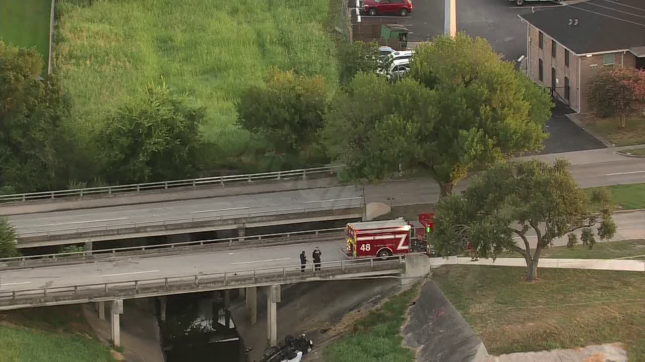 Car flips off bridge causing deadly crash in Houston