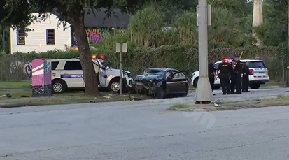 2 injured after being ejected in collision involving Houston Metro police vehicle