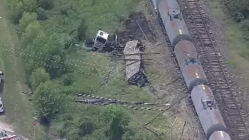 Car-train incident in Crosby; traffic redirected to Highway 90
