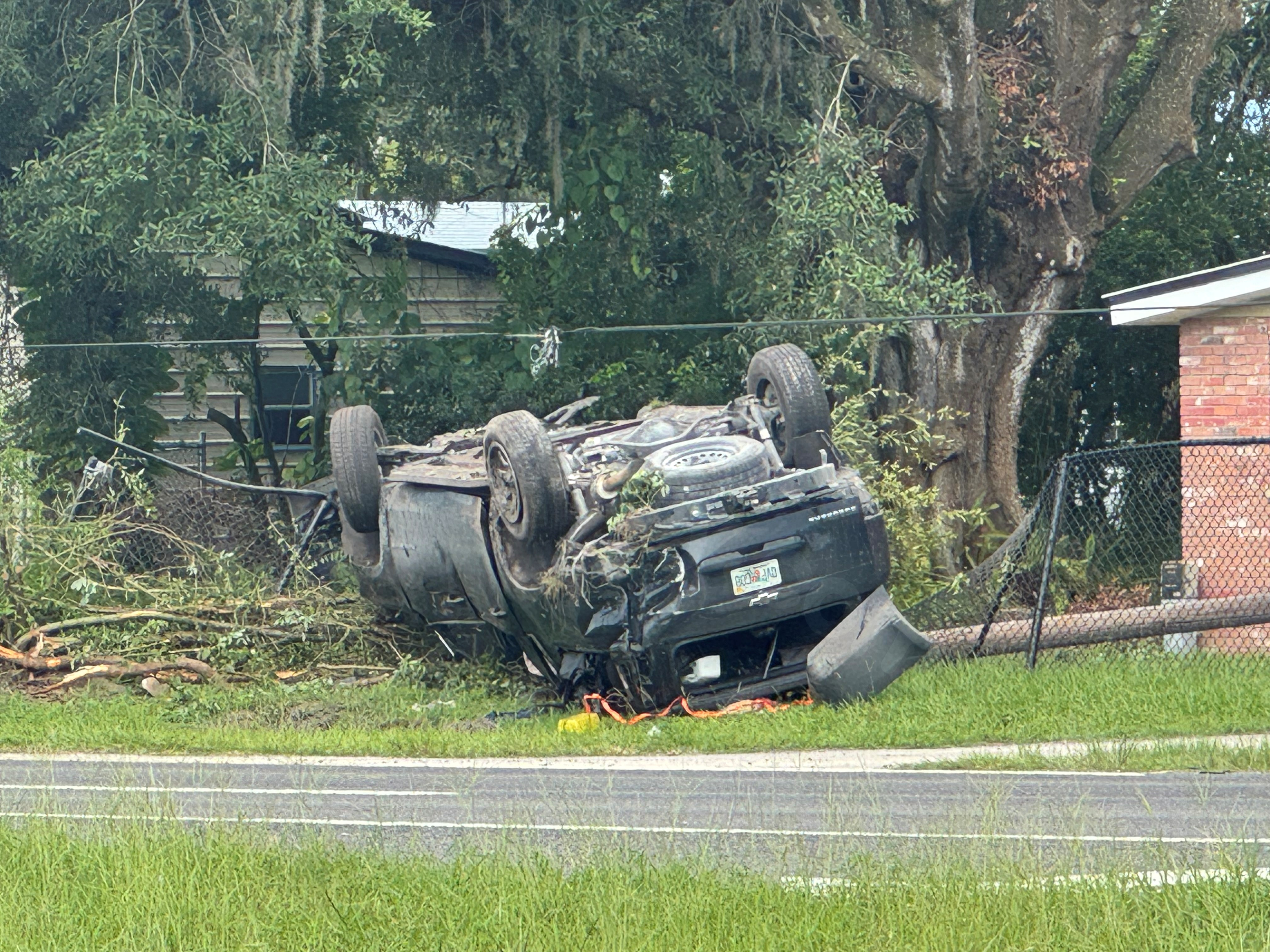 Attempted murder suspect chase ends in rollover crash in Polk County; 3 injured