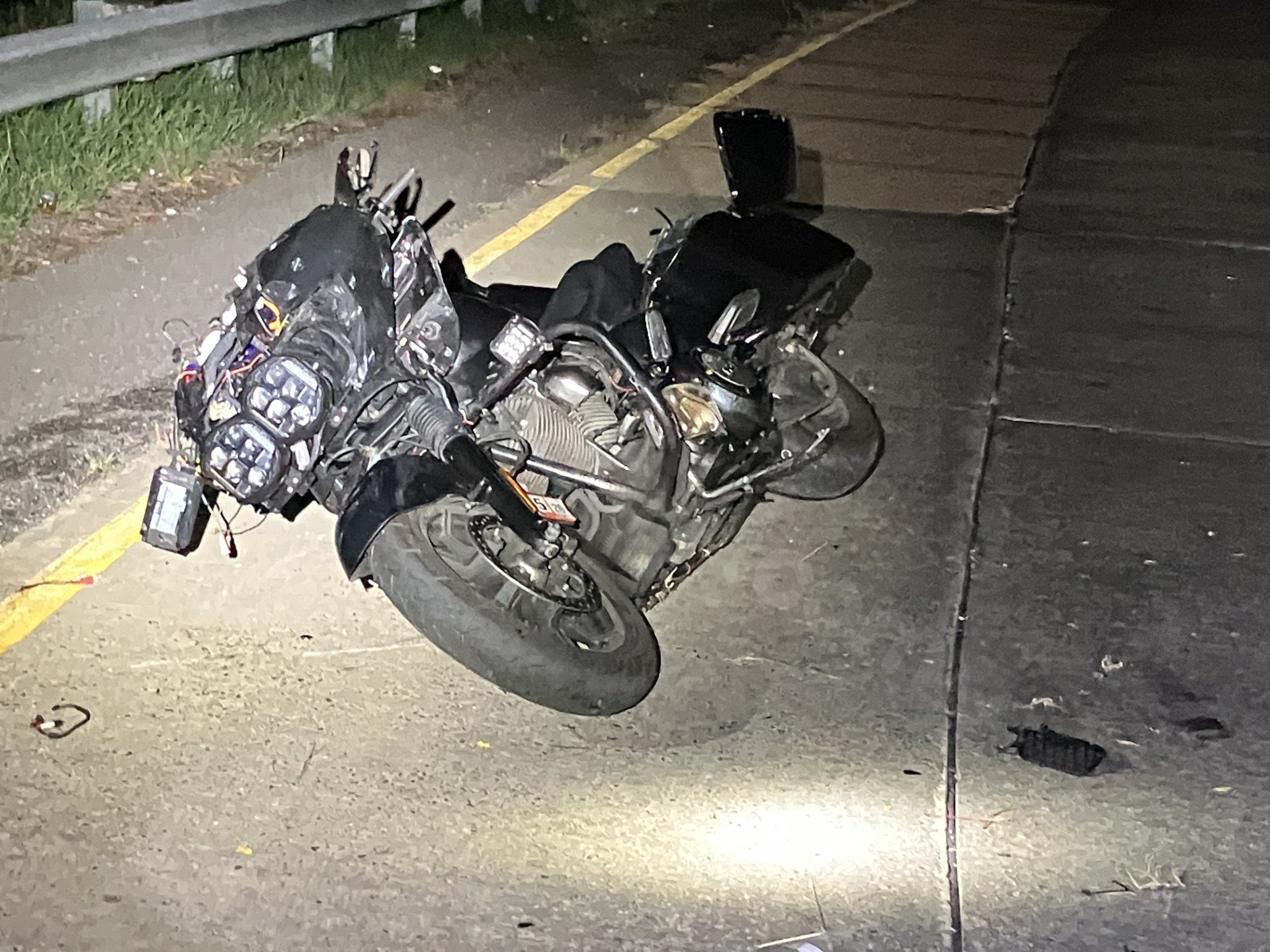 Fatal motorcycle crash on I-664 in Chesapeake.